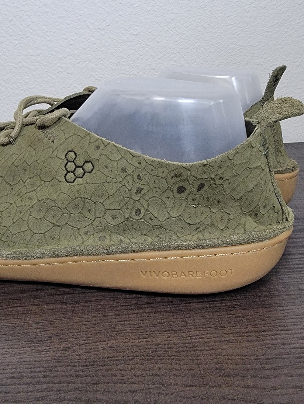 Vivo Barefoot Sensus 1 Moc Lace-up Croc Embossed Leather Wide Sneaker 46 - Picture 3 of 15